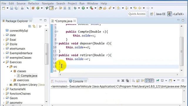 Exercice Java : Classe Compte Bancaire смотреть онлайн