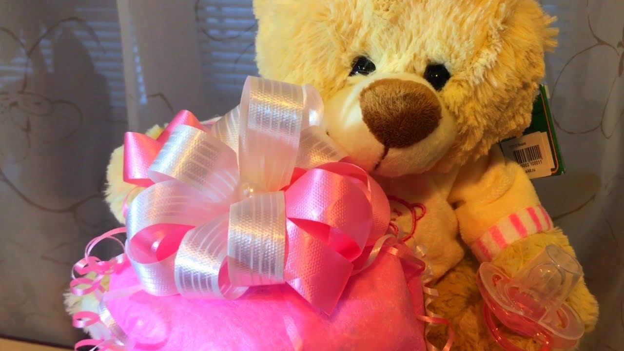 Торт из памперсов | Подарок новорожденному | How To Make A Diaper Cake for Baby смотреть онлайн