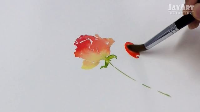 Rose Watercolor Painting Tutorial - Level 3 смотреть онлайн