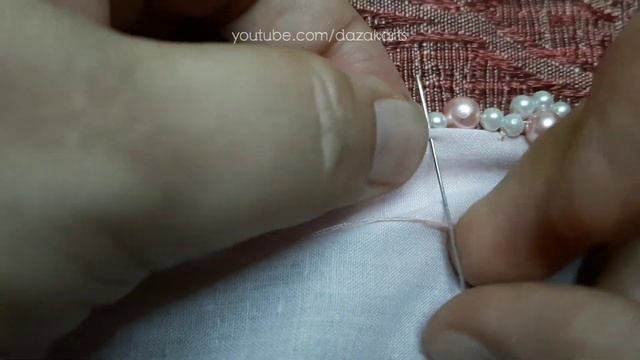 Pearl Lace Edge | Bead Border Design (Hand Embroidery Work) смотреть онлайн