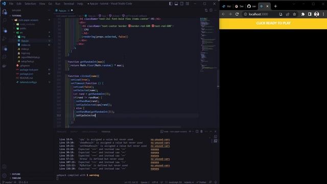 How to Create Rock Paper Scissors Game Using React.js and Tailwind CSS смотреть онлайн