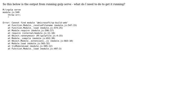 What do i need to do for gulp serve to work? On Windows 7 64 bit gulp serve raises error in... смотреть онлайн