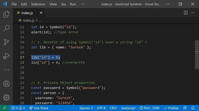 ES6 JavaScript Symbols смотреть онлайн