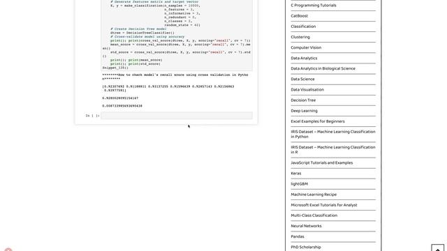 How to check model’s recall score using Cross Validation in Python смотреть онлайн