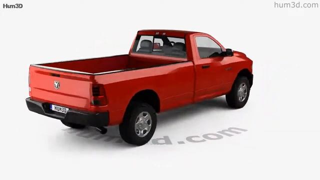 Dodge Ram 3500 Regular Cab pickup 2014 3D model by Hum3D.com смотреть онлайн