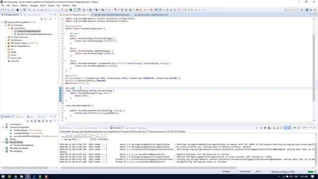 Spring @Qualifier Annotation and Custom Qualifiers смотреть онлайн
