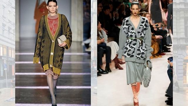 Тренды Милан Длинная бахрома, объемные рукава, вязаная одежда Тенденции осень 2020 зима 2021 смотреть онлайн