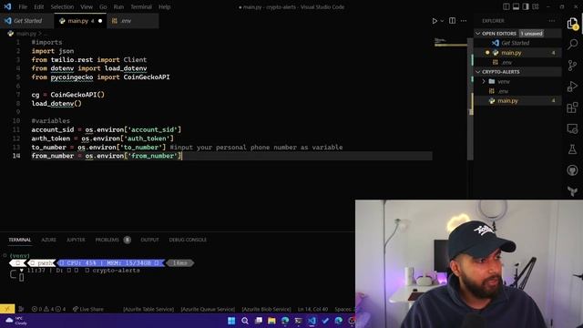 Crypto SMS Alerts with Twilio & Python смотреть онлайн