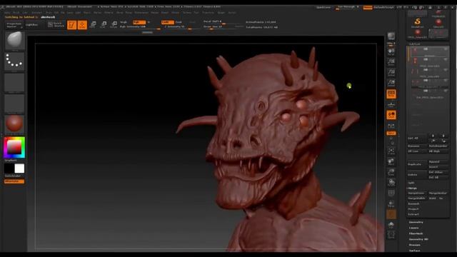 Monster modeling in Zbrush & Photoshop смотреть онлайн