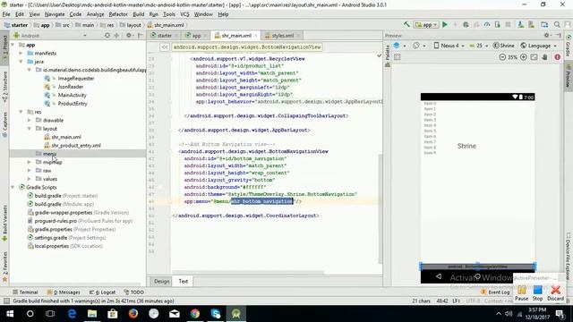 How to add Bottom Navigation in Kotlin on Android Studio 3.0 смотреть онлайн