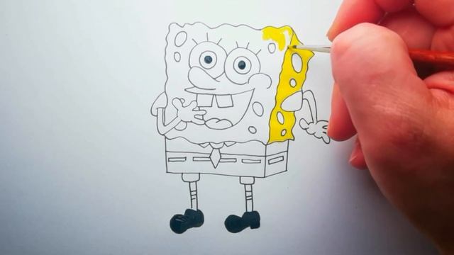 How to draw SpongeBob easy drawing step by step in 10 minutes смотреть онлайн