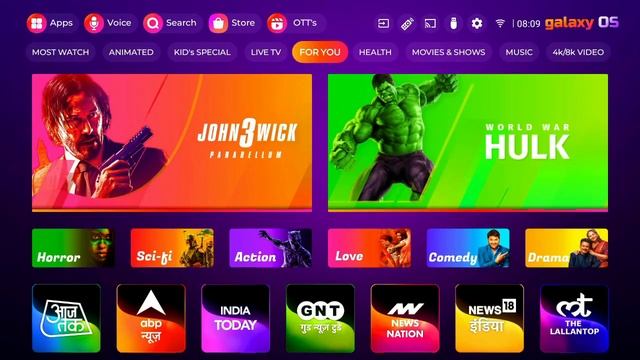 galaxyOS launcher for tv, new tv launcher 2023 смотреть онлайн