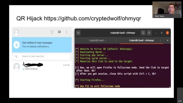 02-06-2021 Whatsapp, Telegram & Signal attack vectors by Rod Soto смотреть онлайн