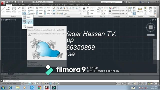 AutoCad full course tutorial (GRADIENT)Urdu Hindi #23 смотреть онлайн
