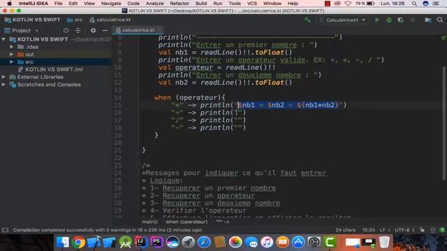 Kotlin vs Swift (Ep 01): Créer une simple calculatrice avec Kotlin et Swift (When vs Switch) смотреть онлайн