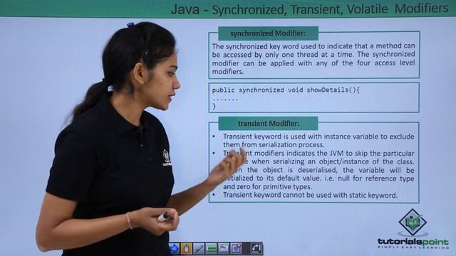 Java - Synchronized, Transient and Volatile Modifiers смотреть онлайн
