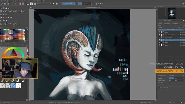 Coloring my Traditional Sketch in Krita (Stream VOD) смотреть онлайн