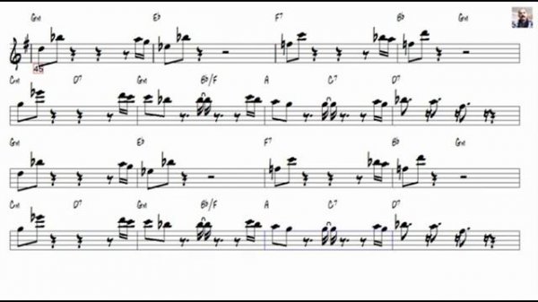 34 salut joe dassin 1d Tenor saxophone notes sheets at +15 cels.