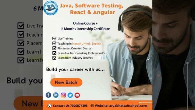 ARYABHATTA IT School | Java | Software Testing | Full Stack смотреть онлайн