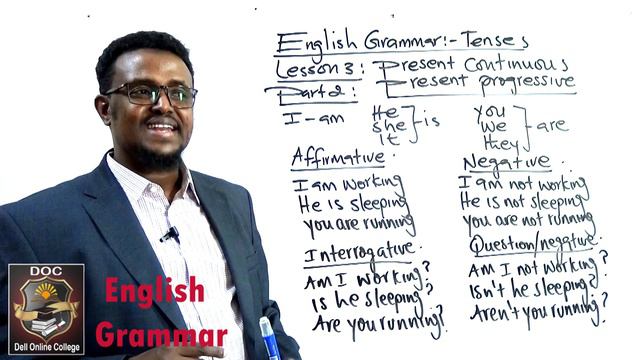 English Grammar_Lesson 3_ Present continuous tense Part 2 смотреть онлайн