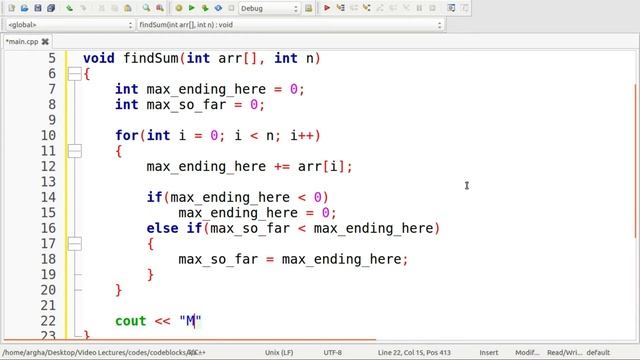 Problem 10. Contiguous Sub Array with Maximum Sum | Programming Questions for Placement Preparation смотреть онлайн