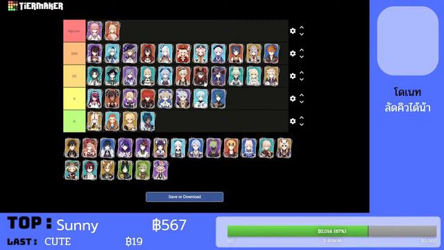 Genshin Impact #28 Tier List จัดอันดับตัวละคร Character Design Live