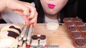ASMR OREO PARTY *MILK OREO CHOCOLATE, OREO STICK PEPERO, DICE CANDY 오레오 파티 *밀카 오레오 먹방 JANE ASMR 제인