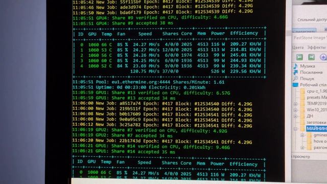 разгон для msi gtx 1060 6gb 24,28 Mh , потребление 99 ватт смотреть онлайн