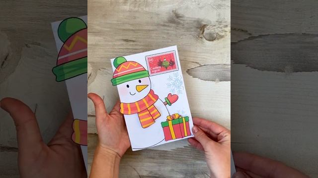Зимние шаблоны для творчества с детьми, новогодние открытки своими руками, аппликации для детей. смотреть онлайн