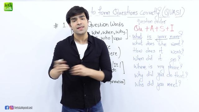 QUASI Rule To Form Questions In English | WH Words & Auxiliary Verb Structure | Fix Grammar Mistake смотреть онлайн