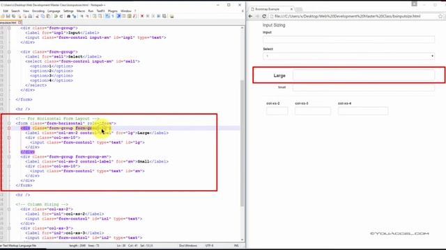 35. Bootstrap Input Sizing смотреть онлайн