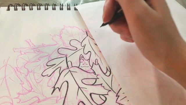 ✒️Inktober Day 9✒️: Oak Leaves смотреть онлайн