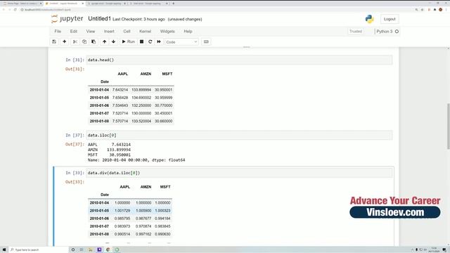 Python for Finance: Unlocking Powerful Stock Analysis with Python смотреть онлайн