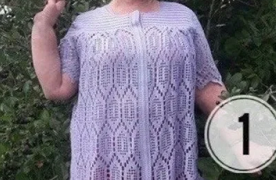 Вязаная кофточка крючком на любой размер. 1 часть