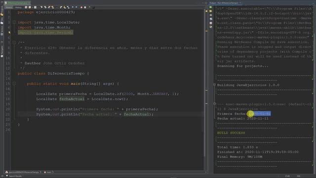 Java Ejercicio: 429 Obtener la Diferencia en Años, Meses y Días entre Dos Fechas Distintas смотреть онлайн