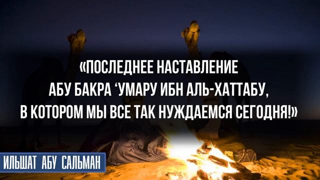 Последнее наставление Абу Бакра ‘Умару ибн Аль Хаттабу, в котором мы все так нуждаемся сегодня! смотреть онлайн
