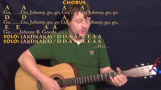Johnny B. Goode (Chuck Berry) Strum Guitar Cover Lesson in A with Chords/Lyrics смотреть онлайн