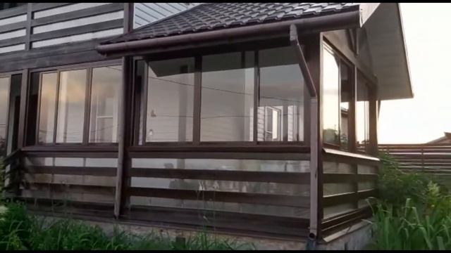 Алюминиевое остекление веранды или террасы / алюминиевая веранда / алюминиевая терраса / Алюстрой смотреть онлайн