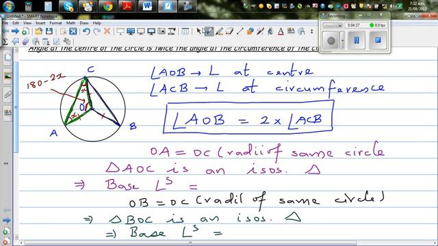 Proof of angle at centre is twice angle at the circumference смотреть онлайн