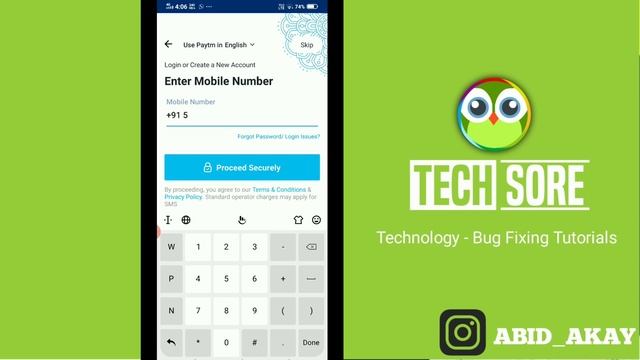 Paytm || Please Enter Valid Mobile Number Problem Solve & Fix