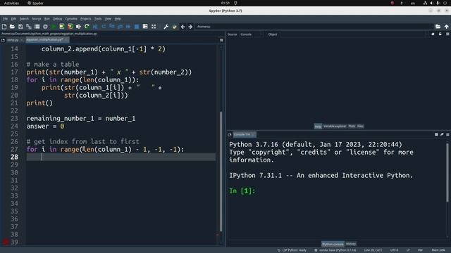 Egyptian multiplication - Python Mathematics Project 12 смотреть онлайн