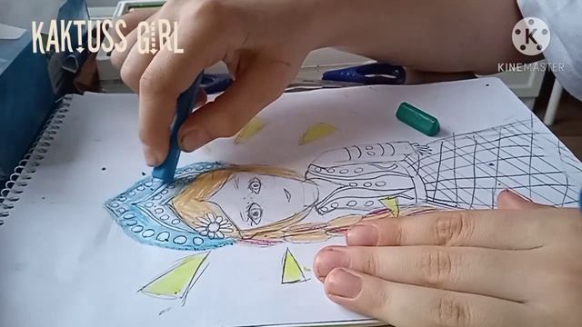?РИСУЕМ НАРОДНУЮ ДЕВОЧКУ?Пастель✌ смотреть онлайн