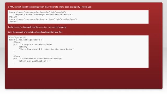 How to refer to another bean as a property in annotation-based configuration file смотреть онлайн