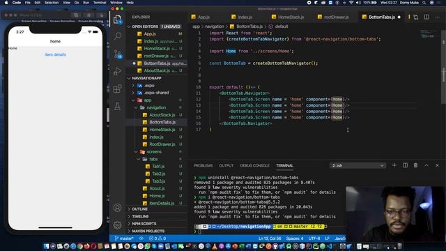 React Navigation # part 3 : Bottom Tab Navigator смотреть онлайн