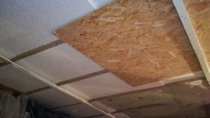 Как подшить ОСП (OSB) на потолок одному