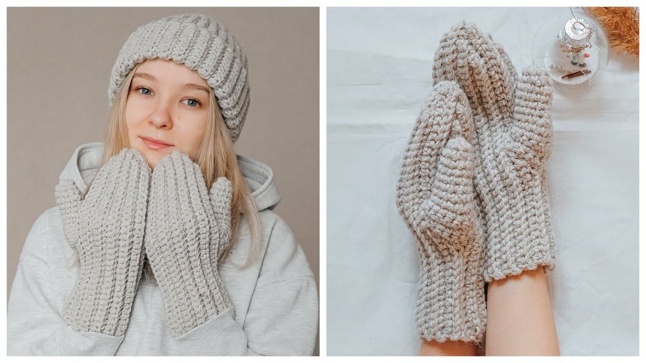 ВАРЕЖКИ крючком | Мастер-класс для начинающих смотреть онлайн