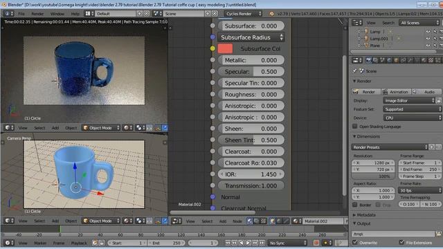 convert basic object to glass object in blender 2 79 using principled shader смотреть онлайн
