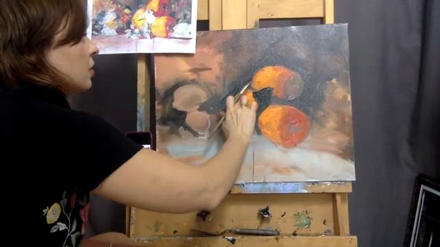 Мастер-класс "Натюрморт с хурмой" смотреть онлайн