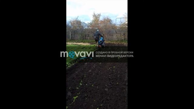 вспашка плугом на тяжелом мотоблоке смотреть онлайн