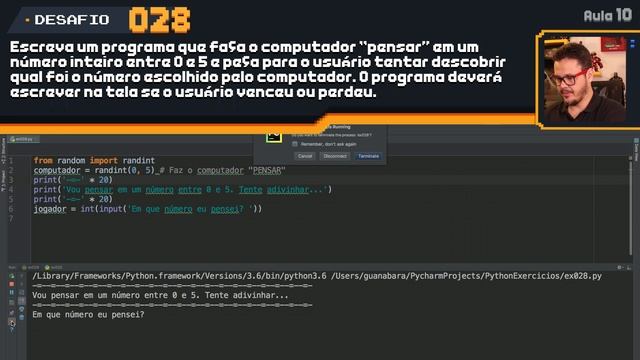 Exercício Python #028 - Jogo da Adivinhação v.1.0 смотреть онлайн